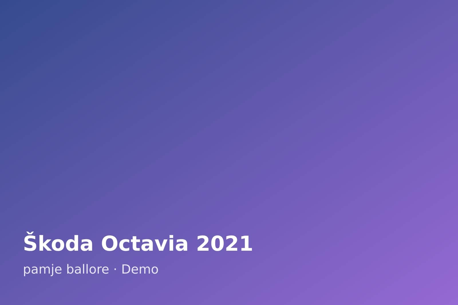 Škoda Octavia 2021 — pamje ballore